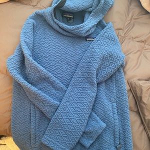 Blue fleece Patagonia hoodie